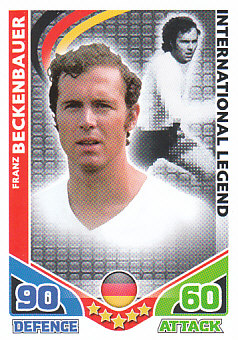 Franz Beckenbauer Germany 2010 World Cup Match Attax International Legends #IL